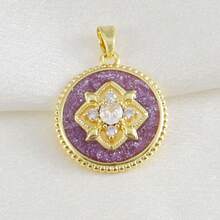 1个铜质心形贝壳圆环吊坠，可DIY手链、项链、脚链饰品，适合作为送给女性/情人节/母亲节/朋友和同事的礼物 - 彩色 - 查看 10