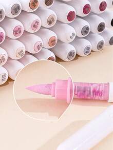 Languo 9/96/192/207/240/288色直涂式丙烯马克笔套装，彩色马克笔，速干不褪色，适用于绘画、插画、工艺品制作、涂色书及其他DIY项目，可在纸张、布料、木材、石头、塑料、玻璃、陶瓷、南瓜、金属等多种材质上进行创作，是复活节、感恩节、万圣节、圣诞节的绝佳礼物。 - 彩色 - 查看 7