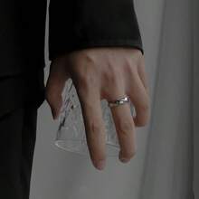 1 pieza Anillo de infinito Moebius minimalista, anillo geométrico de un solo dedo para uso sin compromiso - geometría - Ver 7