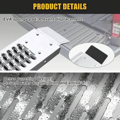 1pc of Metal Folding Ramp, Supports a Weight of 200.0 Kg - Suitable for All-Terrain Motorcycles And Atv/Utv/Off-Road Vehicle Access, Foldable Design for Easy Storage, Durable Motorcycle, Rescue, And Cargo Transport Ramp - Compatible with Trucks