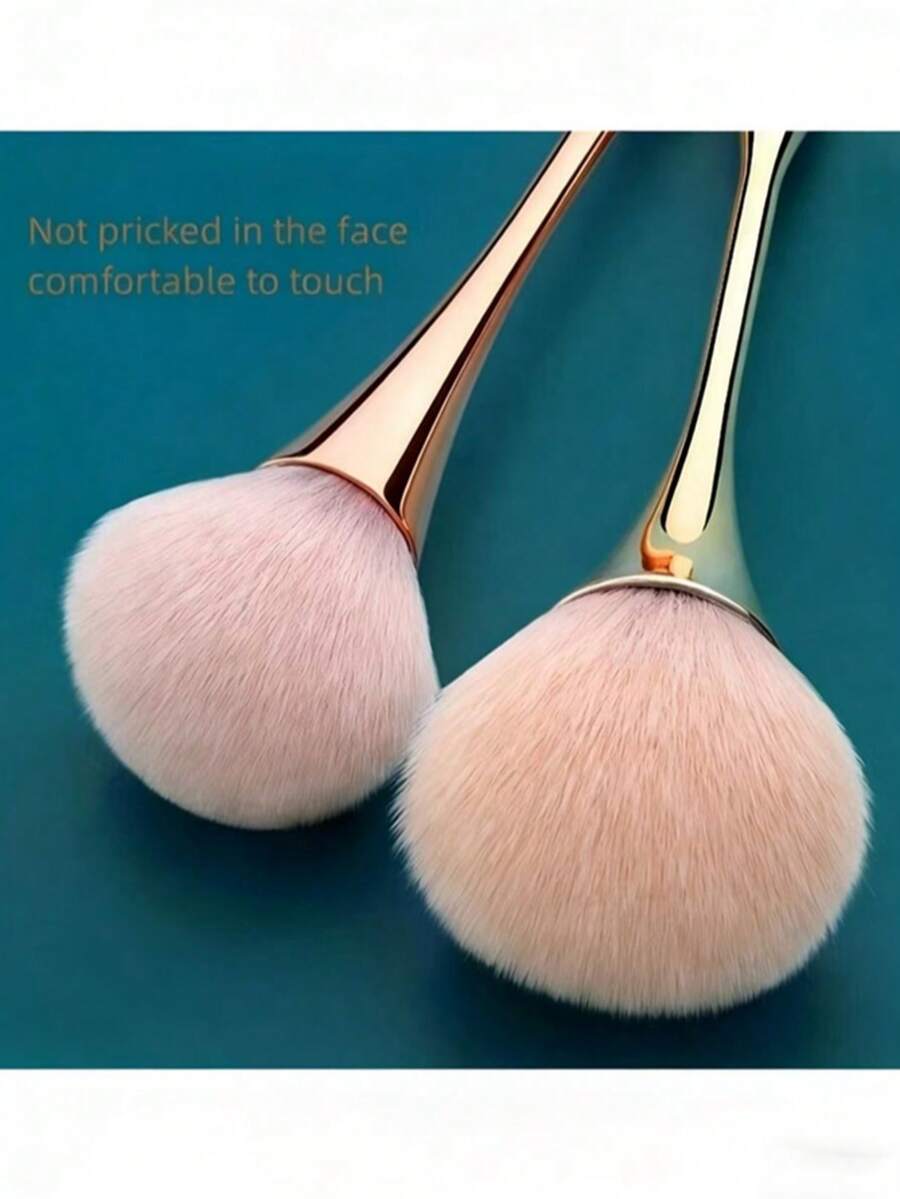 1/2 piezas Brocha de maquillaje en polvo grande, Set de brochas de maquillaje con forma de cintura, Brocha de maquillaje en polvo roja de pelo suave con forma de cintura, Set de brochas de maquillaje individuales para contornear - Multicolor - Ver 1