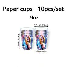 K-POP 女巫组合主题生日派对一次性餐具，韩国流行音乐节生日派对用品，K-POP 女巫组合主题派对一次性餐具 - A - 查看 6