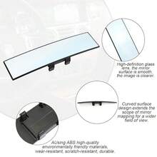 Rear Ew Mirror  Car 12.1 Inc Inter Cl-On Panoic Convex Rearew Mirrors D Anti Glare Wide Angle And Reduce Blind Spot Universal  SUV Trucks Veic W - white - 查看 3