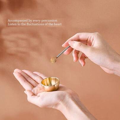 Mini Singing Bowl Set - Meditation Sounding Bowl, Clear And Melodious Sound, Suitable For Yoga, Meditation, Relaxation, Mindfulness, Chakra Healing, Stress Relief, Self-Regulation, Unique Spiritual Gift, Elegant Accessory, Compact Design, Healing Tones, Yoga Practitioners, Holistic Therapists