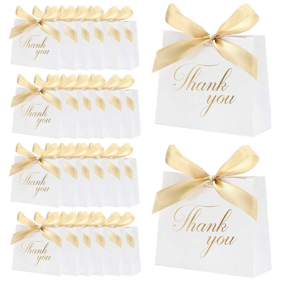 Gift Box With Ribbon 4.9'x4.7'x1.8' Paper Mini Gift Boxes Presents Bags For Birthday Christmas Mother's Day Wedding Baby Shower Birthday Packaging Candy Cookie Chocolate Craft Candle Small Gifts - View 1