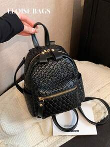 2024 Fashionable Mini Backpack, Versatile Travel Bag/Student Bag - Black - View 2
