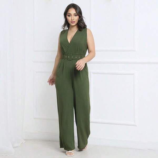 Macacão  EleganteElegância    Poliéster    Regata Feminino  Todas as Estações