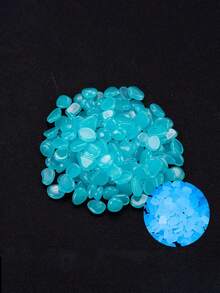 500颗夜光花园鹅卵石，彩色发光石，适用于花园、草坪、庭院、家居户外小径、走廊、水族箱装饰，非常适合鱼缸、走道、花坛、盆栽植物、车道DIY、家居装饰（颜色和款式随机） - 彩色 - 查看 23