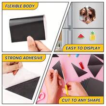5PCS A4(8.3x11.7 Inch)/4R (4x6 Inch) 16Mils Magnetic Sheets With Adhesive Backing - Flexible Adhesive Magnet Sheets Sticky Magnetic Paper - Self Adhesive Magnets Sheets For Crafts Picture Photo Stamp And DIY - 4R - View 5