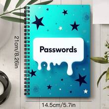 1本密码笔记本，螺旋装订，密码日记本，送给朋友和同学的绝佳礼物，记录你的胡思乱想，勿忘我，计划本 - A5 - 查看 3