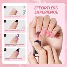 Beetles Nude Gel Nail Polish Set - 6 Colors Nude Pink Brown Neutral Jelly Gel Polish Kit - 醉玫瑰 - 查看 5