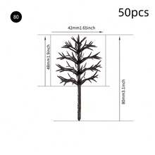50PCS 6-12Cm Model Tree Pole Mini Tree Making Handmade Diy Tool Accessories Construction Scene Making Layout - As Photos - View 12