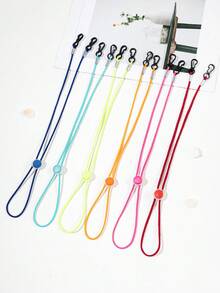 6pcs Solid Color Elastic Mask Chain, Adjustable Length, Unisex, Anti-Slip Chain, Suitable For Outdoor Sports Mask And Chain Lanyard - Multicolor - View 9