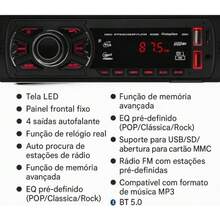 Car Radio / MP3 Player With Bluetooth, USB And SD Functions | Ideal For Cars | 6688bn - A - 查看 9