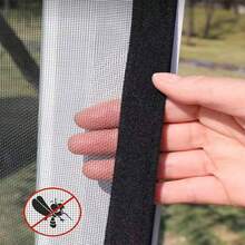 1 pieza Malla anti mosquitos y moscas autoadhesiva de color negro, apta para cocina, alféizar de ventana de sala de estar, pantalla anti insectos DIY - Negro - Ver 5