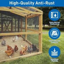 金属丝网鸡笼围栏镀锌焊接笼网卷，适用于花园植物、家禽、动物笼网围栏 - 銀色 - 查看 4