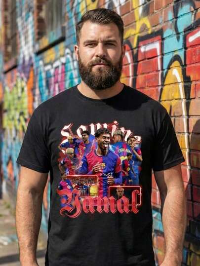 L Amine Y Amal T-Shirt – Barcelona Bootleg Rap Tee, Gen Z Fashion