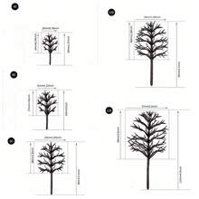 50PCS 6-12Cm Model Tree Pole Mini Tree Making Handmade Diy Tool Accessories Construction Scene Making Layout - As Photos - View 2