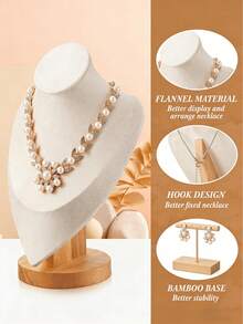 Velvet Necklace Display Stand And Chain Display Stand, Display Racks For Jewelry Storage, Display Tools Designed For Necklaces And Jewelry. Suitable For Home Or Store Display. Multifunctional Jewelry Storage And Display Rack, Applicable For Home And Decoration - Multicolor - View 5