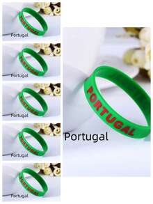 1pc 2024 European Cup Fan Commemorative Wristband Bracelet For France, Argentina, Brazil And Other Countries - Multicolor - View 35