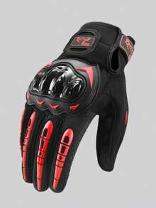 1 双摩托车骑行手套，触屏手套，冬季越野赛车防护手套，黑色，保暖护手 - 彩色 - 查看 15