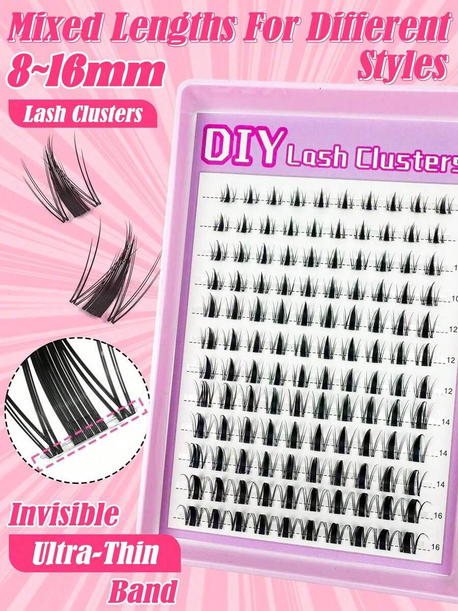 120 piezas de pestañas postizas en forma de C, estilo anime con púas, tallo transparente, natural y estilizado, estilo cómic, pestañas postizas en racimo de tallo transparente, pestañas postizas individuales DIY, racimo de pestañas postizas, pestañas postizas individuales