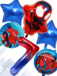 Marvel 40英寸漫威蜘蛛侠主题生日派对气球装饰套装，包含40英寸大数字气球、儿童庆祝活动装饰主题派对用品及礼品/花束 - 氣球套裝 - 查看 9