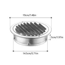 Campana Extractora de acero inoxidable de/150mm, cubierta de escape de pared, puerto de escape, Extractor de baño, rejilla de salida, decoración de persiana JBKI - Esfera-150mm - Ver 10