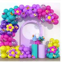 60个金属亮片气球 - 粉色、蓝色、紫色乳胶气球，带有彩色亮片装饰，适用于婴儿派对、生日、婚礼、迎新派对和各种庆祝活动装饰，包括装满亮片的气球、闪亮表面气球、生日气球、室内外派对装饰气球。 - 6個顏色 - 查看 5