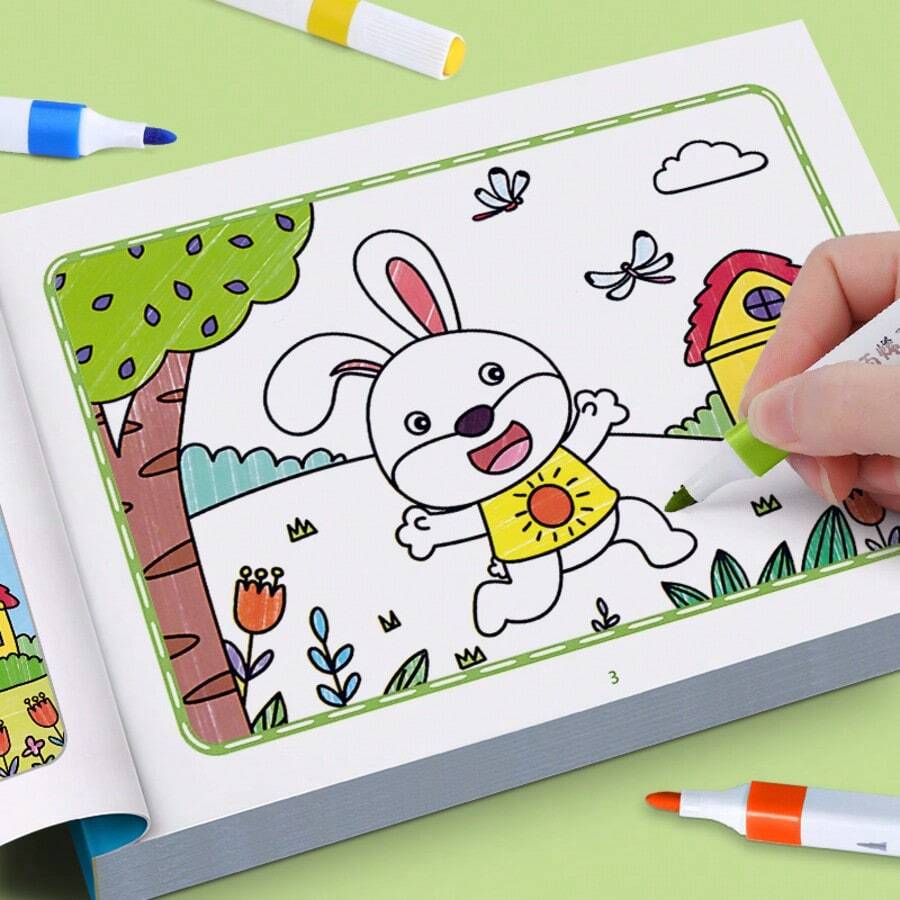 1 Set Children's Animal Coloring Book, Preschool Educational Painting Book, Drawing Notebook