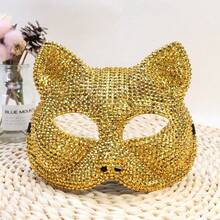 1 chiếc mặt nạ mắt mèo đính đá lấp lánh, mặt nạ hóa trang pha lê lấp lánh, thích hợp cho Halloween, cosplay và các bữa tiệc theo chủ đề. Mặt nạ mắt mèo lấp lánh, mặt nạ pha lê thủ công dành cho nữ, món quà lý tưởng cho lễ hội hóa trang, đám cưới và tiệc năm mới. - Nhiều màu - Xem 9