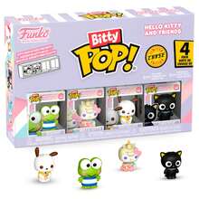 Funko مجموعة شخصيات فانكو بوب هيلو كيتي وأصدقائها - عبوة من 4 شخصيات مصغرة: كيروبي، هيلو كيتي، بوتشاكو، وشوكوكات + شخصية مفاجأة واحدة - شخصيات فينيل بطول 2.5 سم - منتج أصلي - هدية لهواة الجمع - شحن مجاني ✅ توصيل خلال 24/48 ساعة إلى إسبانيا - الخيار الثاني - مشاهدة 3