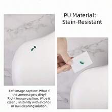 专业美甲手托带手机支架，可拆卸U型蝴蝶手垫，适用于美甲沙龙和家庭使用 - 白色 - 查看 7