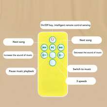 Almohada relajante para bebés con relleno de frijoles rojos y mando a distancia Baby Sleeping Palm. Almohada relajante para bebés con música incorporada y oso azul. - Celeste - Ver 4