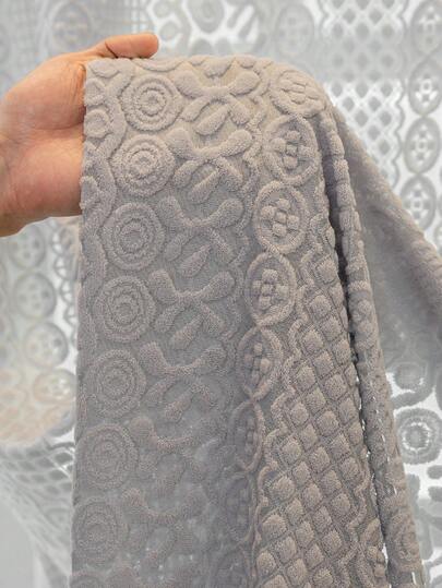 1件米色加厚提花天鹅绒压花亚麻薄纱窗帘，奢华薄纱窗帘，舒适半遮光窗帘 - 日式亚麻风格，带穿孔半遮光杆袋窗帘，适用于客厅和卧室，降噪防紫外线，家居装饰遮光窗帘