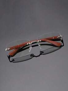 1 Pair Men's Square Transparent Glasses, Suitable For Daily Wear, All-Season, Can Be Fitted With Prescription Lenses - Multicolor - View 1