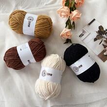 4pcs 2mm Diameter Polyester Chenille Yarn, Soft Material Suitable For Crocheting/Knitting Scarves, Hats, Handbags And Other DIY Crafts - 4pcs - View 7