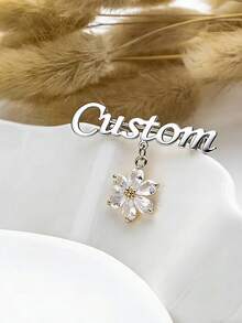 Customized Butterfly & Flower Brooch Pendant, Customized Groomsman & Bridesmaid Gift, Customized Wedding Attire, Valentine's Day Gift, Single Party Gift, Sister Gift, Couple & Mother Of The Groom Stainless Steel Jewelry Brooch Pendant - Item 8 - View 14