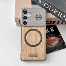 1 pièce Étui de téléphone magnétique de style minimaliste et populaire pour les affaires, convenant aux Galaxy S25 Ultra, Galaxy S24 Ultra, Galaxy S23 Ultra. Texture lisse, étui de couple, cadeau d'anniversaire, compatible avec les téléphones . Étui de protection pour téléphone avec texture magnétique Galaxy, matériau PC sans cadre. - Multicolore - Voir 105