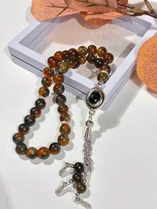 1pc Ramadan 33 Beads Oval Triple Strand Islamic Prayer Beads For Ramadan - Multicolor - View 6