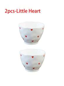 1个/2个可爱卡通爱心蝴蝶结手柄陶瓷杯，适合家庭聚会、早餐牛奶、下午茶咖啡，节日礼物、生日礼物 - 不規則手握杯 - 查看 19