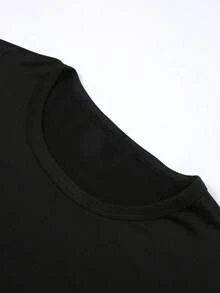 Disney &  Valentine's Day "XOXO" Graphic Women's Short Sleeve T-Shirt Sweet & Romantic Casual Top - màu đen - Xem 4