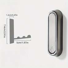 1pc Folding Wall Hook Hidden Robe Towel Coat Hook Hook For Home Kitchen Bathroom Matte Black Towel Hanger - View 7