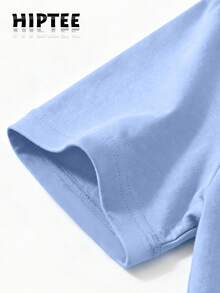 With Ring On Hand - 100% Cotton Women's T-Shirt/Lauren Hill/Letter Print/Vintage T-Shirt/Women's Casual Loose Round Neck Top/Spring And Summer-Niche G - 淺藍色 - 查看 5