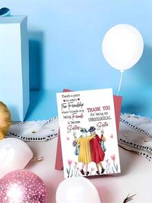 1pc Sarcastic BFF Birthday Card: "THANK YOU For Being My UNBIOLOGICAL Sister" - Coffee& Flowers Design For Bestie, Funny Friendship Gift With Envelope (Perfect For White Elephant) - Single Piece - View 11