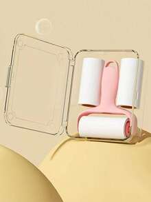 1/2Pcs Mini Lint Roller With Replaceable Sticky Sheets, Compact And Portable, Removes High-Adhesion Hair (Including Cat Hair) - Regular Model - View 7