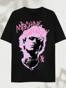 2026: Camiseta Machine Gunn, Camiseta MGK, Camiseta para Fãs de Gunn Kelly, Camiseta de Rap - Camiseta Estampada - Feita de puro algodão, é macia e respirável, adequada tanto para homens quanto para mulheres. É uma camiseta casual adequada para todas as estações e uma lembrança estilosa. Ideal para uso diário, entusiastas da moda urbana e amantes da música. - Preto - Ver 1