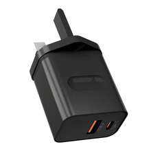 40W USB-C 充电器，双端口 PD 电源适配器 + QC Type-C 墙式充电器，兼容 17/16/15/14/13/12/11 Pro Max Plus / Mini 及其他设备 - 英規插(220-240V) - 查看 9