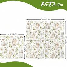 20/40/60张复活节水彩兔子一次性餐巾纸，6.5英寸 x 6.5英寸，复活节派对餐桌装饰餐巾纸 - 查看 4