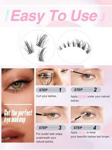 1支升级版5ml+5ml双头睫毛胶，防水，加固假睫毛，打造完美妆容 - 淺粉色 - 查看 4